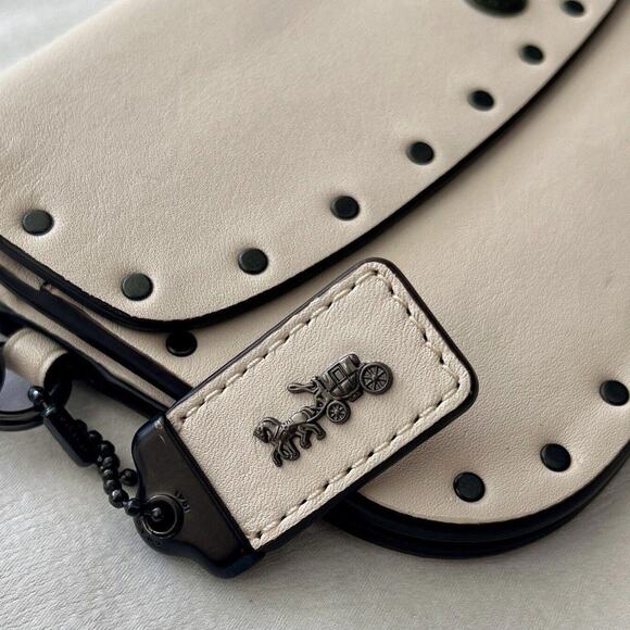 Coach Chalk/White 1941 Clutch Bag With Rivets - Picture 4 of 9